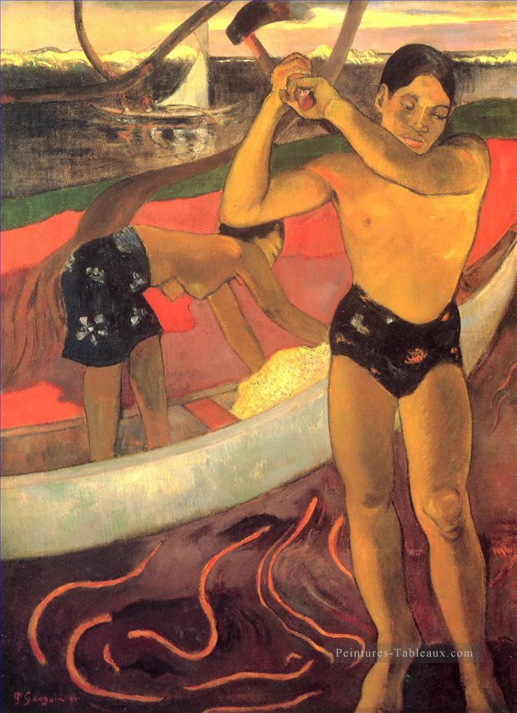 L’homme à la hache Paul Gauguin Peintures à l'huile